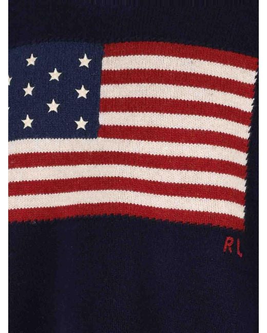 Polo Ralph Lauren Blue Vest With Flag for men