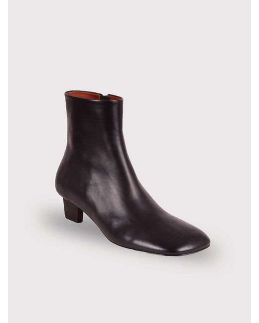 Marsèll Brown Leather Ankle Boots With Back Zip