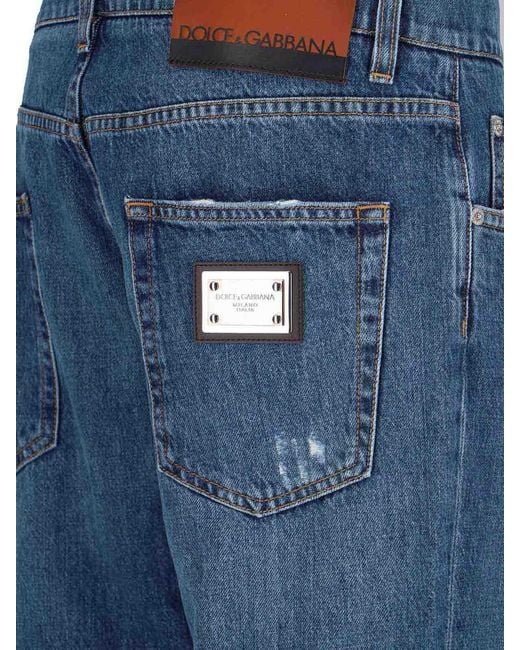 Dolce & Gabbana Blue Jeans Dritti for men