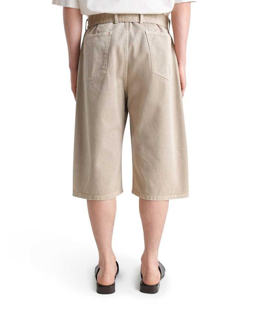 Lemaire White Shorts With Twisted Seams for men