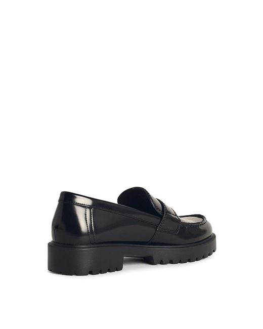 Tory Burch Blue Lug Leather Loafers