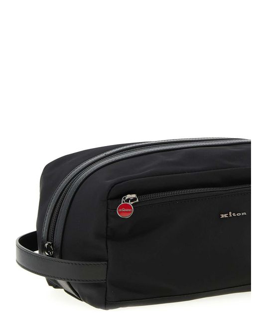 Beauty-Case di Kiton in Black da Uomo