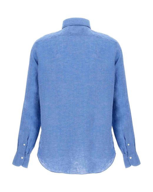 Finamore 1925 Blue Gaeta Shirt for men
