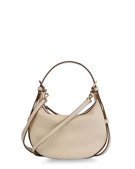 Atp Atelier Metallic Silea Almond Leather Shoulder Bag