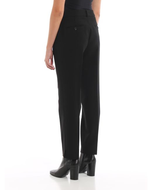 Peserico Black Heavy Jersey Cigarette Trousers
