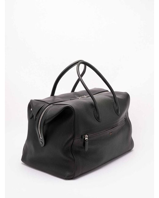 Santoni Black Duffle Bag for men