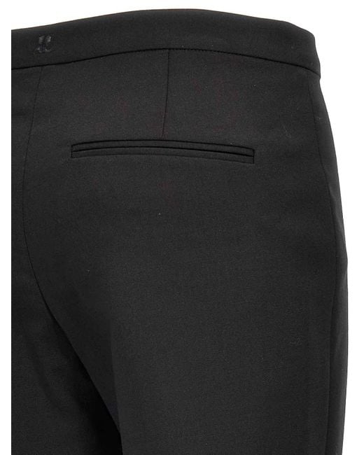 Courreges Black Oblique Tailored Pants