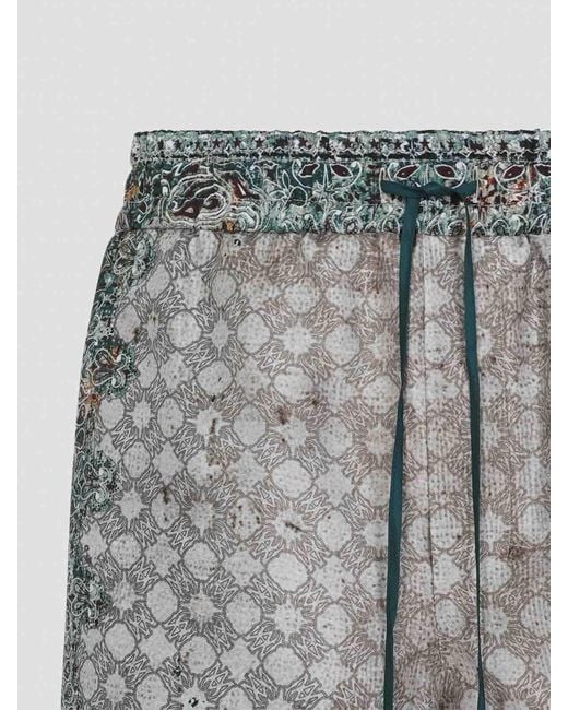 Amiri Gray Bandana Bermuda for men