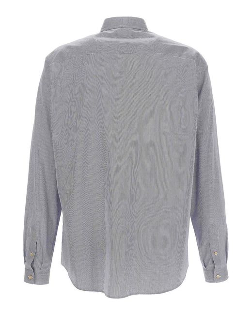 Valentino Garavani Gray Striped Shirt for men