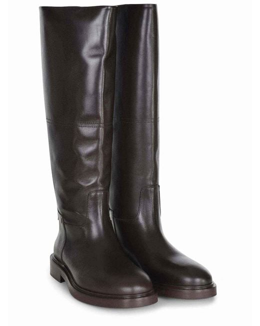 Poeve Brown Boots Made Of Calf Leather