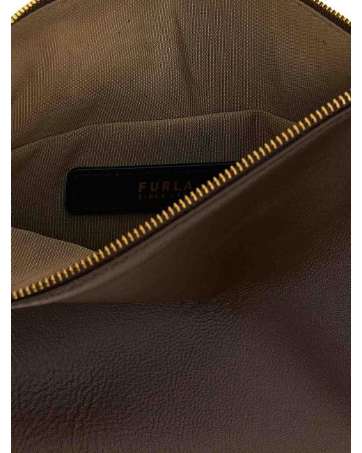 Furla Brown Sfera Soft Mini Shoulder Bag