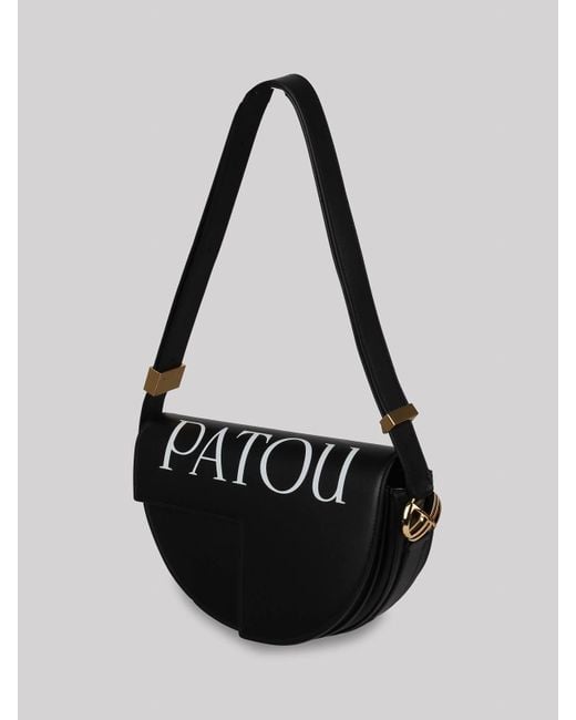 Patou Black Shoulder Bag With Print