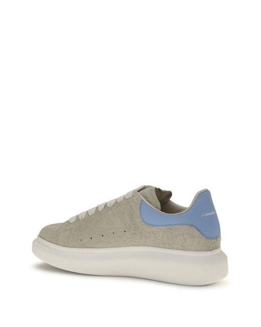McQueen Natural Colored Brushed Suede Oversized Sneakers for men