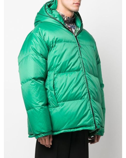 Marni Reversible Hooded Puffer Jacket in Green for Men Lyst UK