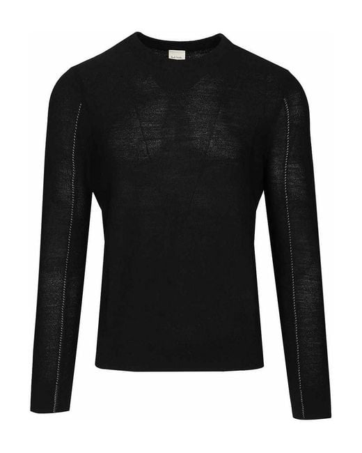 Paul Smith Black Crew Neck Sweater for men
