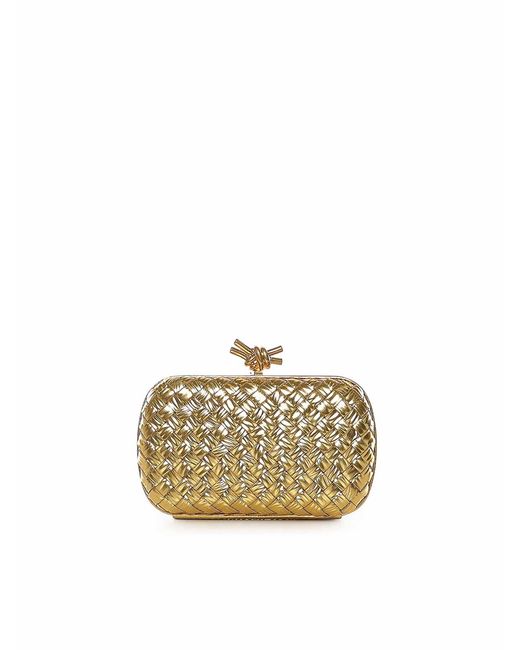 Bottega Veneta Metallic Knot Clutch