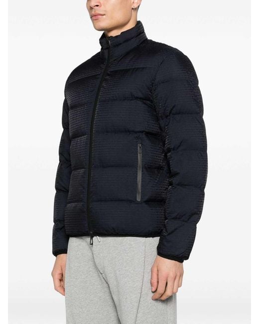 Emporio Armani Blue Nylon Down Jacket for men