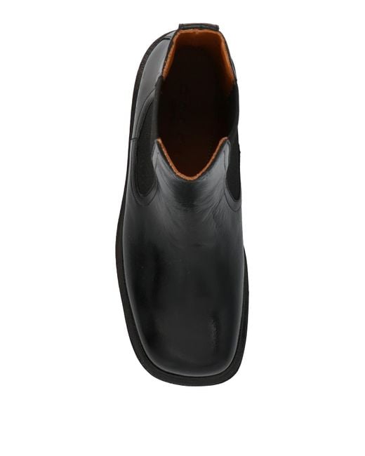 Marni Black Square Toe Ankle Boots