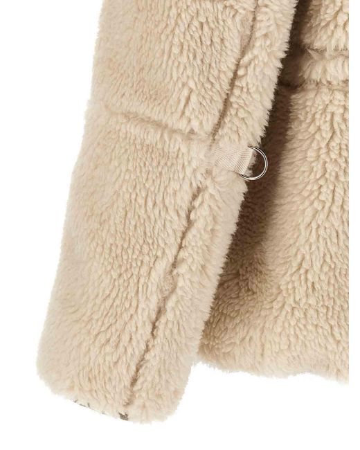 Sacai Green Faux Shearling Parka for men