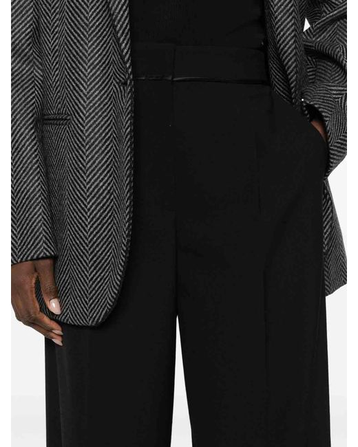 Forte_forte Black Wool Blend Trousers
