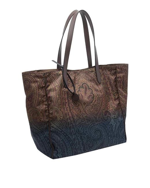 Etro Brown Unfold Me Shopping Bag