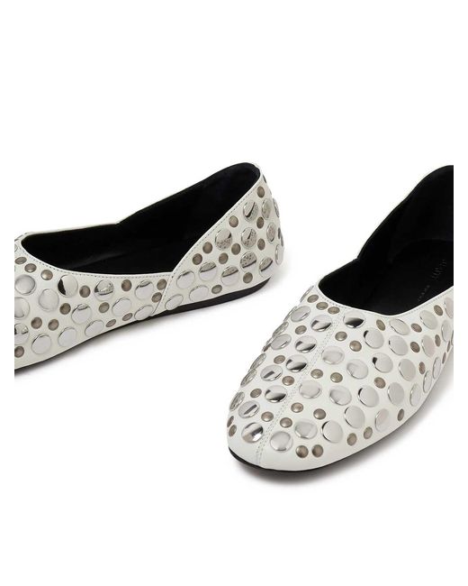 Khaite White Jane Flat