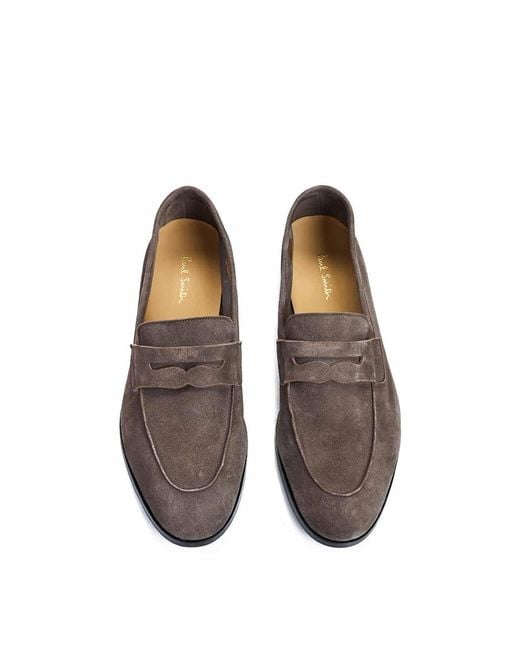 Paul Smith Brown Murano Suede Moccasin for men
