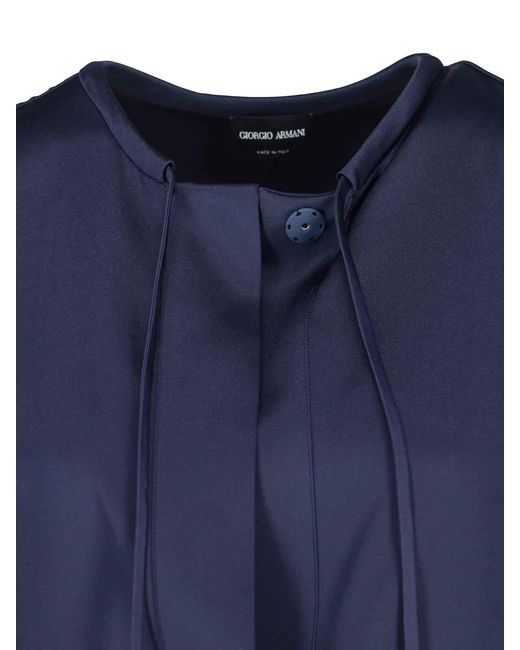Giorgio Armani Blue Silk Shirt