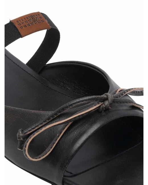 MM6 by Maison Margiela Black Slingback Sandals