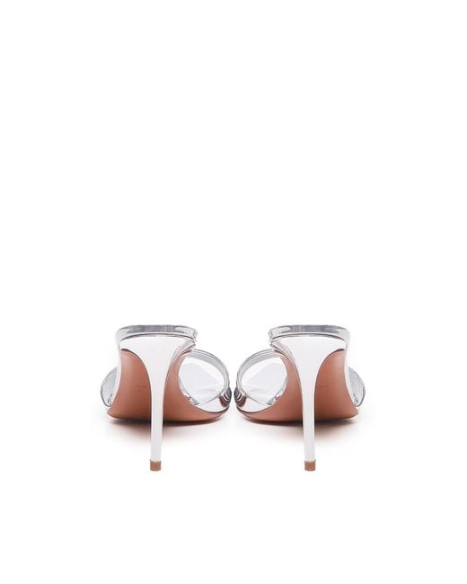 Giuliano Galiano White Alixia Mule Sandals