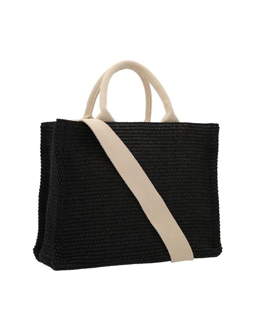 Mini Tote Shopping di Marni in Black