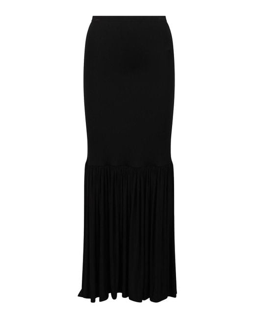 Nina Ricci Black Long High Waisted Skirt