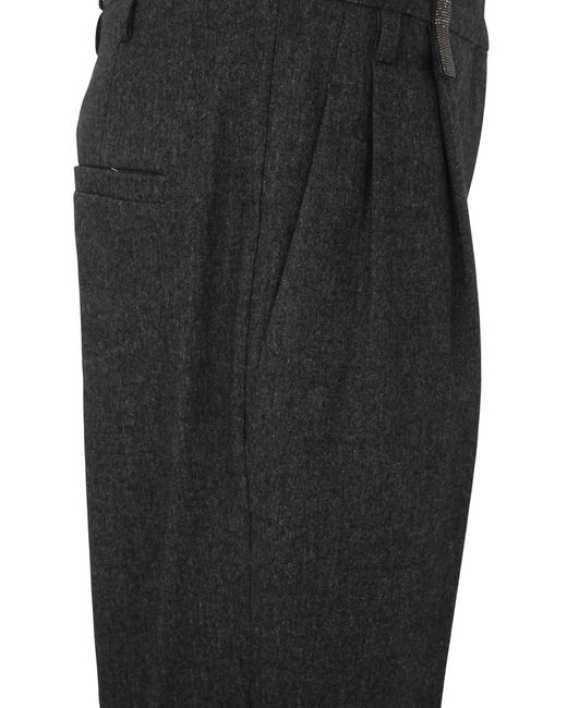 Brunello Cucinelli Black Regular Pants
