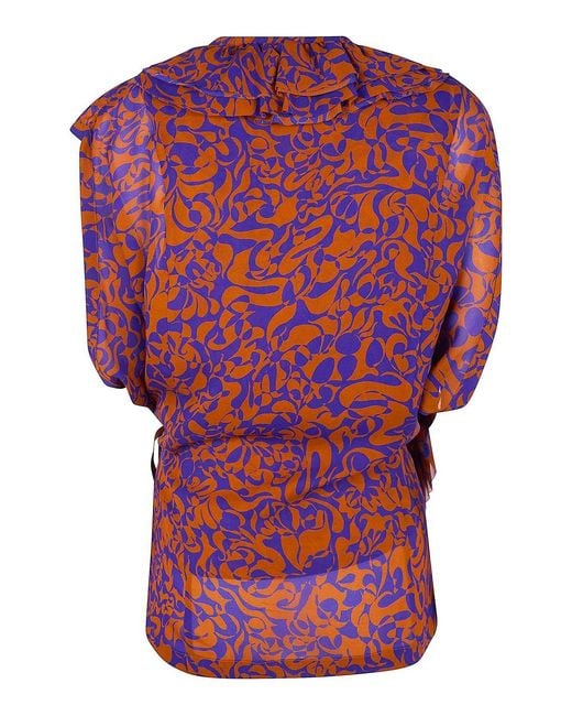 Dries Van Noten Purple Clematis Top