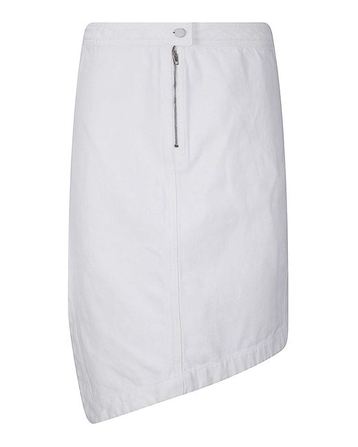 Lemaire White Asymmetric Skirt