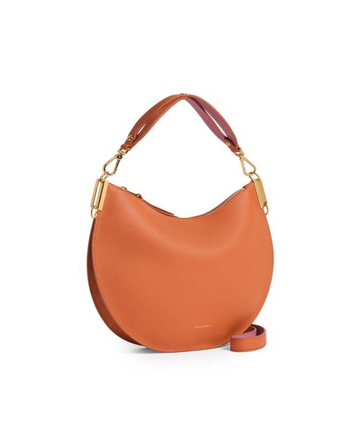 Coccinelle Orange Sunup Medium Hobo Bag