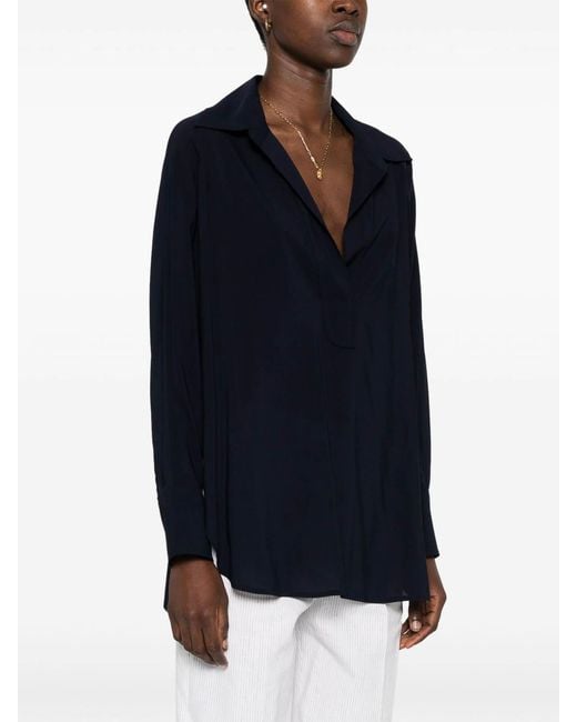 Alberto Biani Blue Georgette Blouse