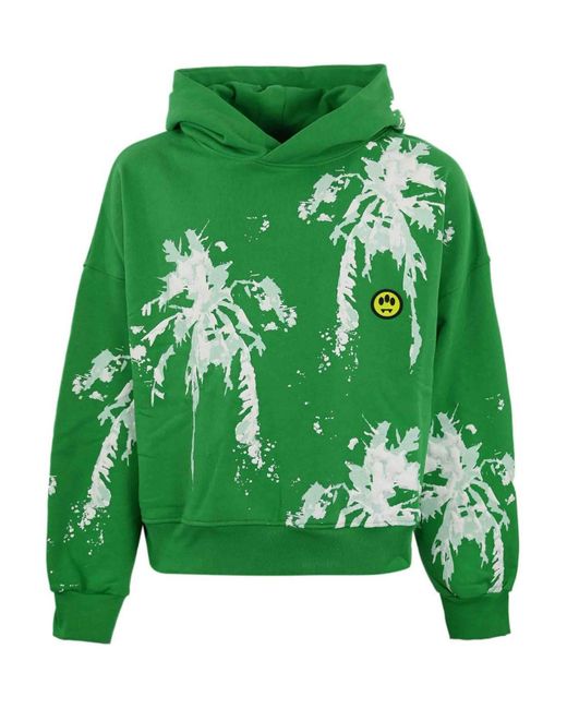 Barrow Green Sweatshirt With Palm Tree Print for men