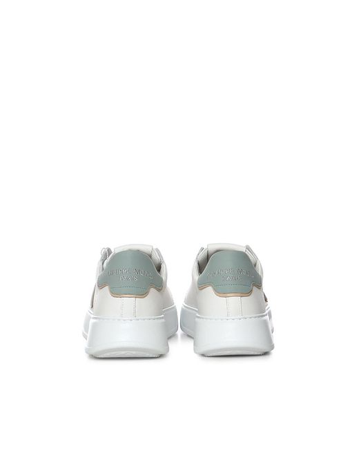 Philippe Model White Temple Leather Sneaker for men