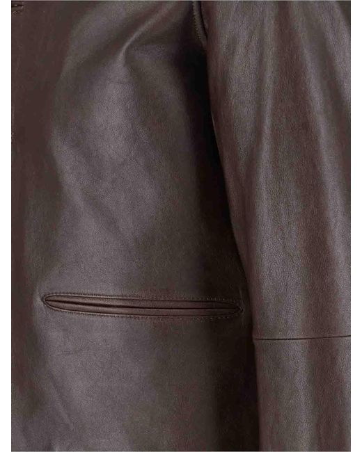 TONYWACK Brown Lambskin Jacket for men