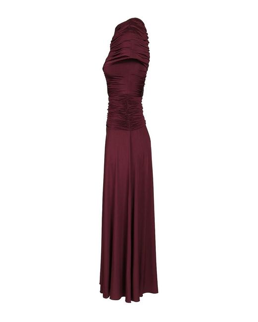 Self-Portrait Purple Ruffled Midi Dress