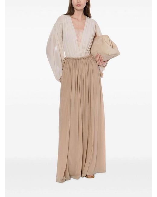 Philosophy Di Lorenzo Serafini Natural Maxi Skirt With Gathered Waist