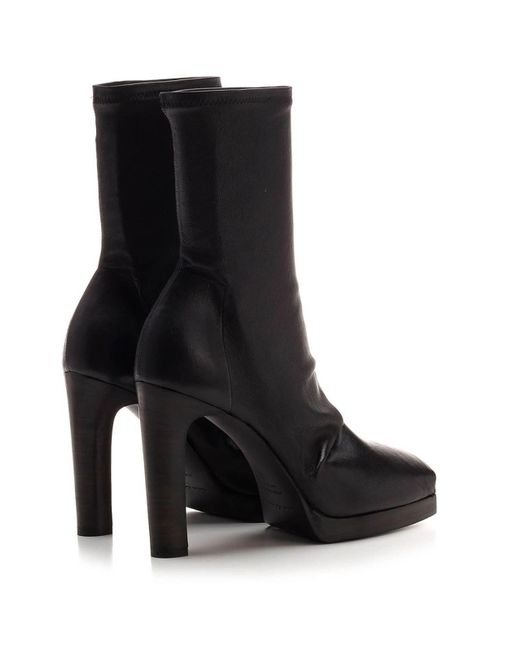 Rick Owens Black Pull-On Cheri Boots