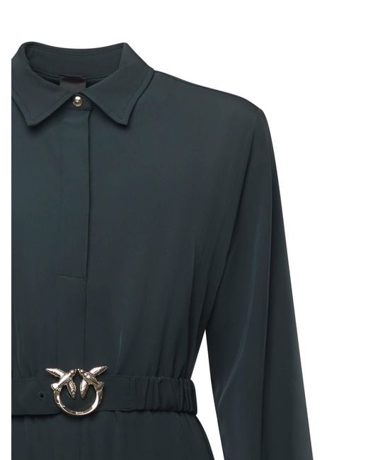 Pinko Green Long Shirt Dress