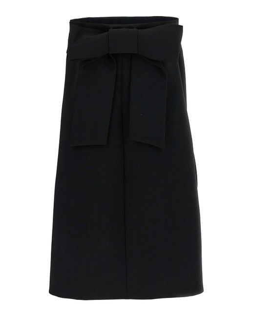 Moschino Black Strapless Mini Dress With 'Fiocco' Detail