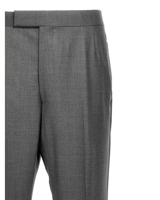 Thom Browne Gray Strap Pants for men