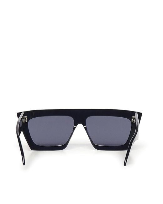 Alaïa Gray Rectangular Acetate Sunglasses