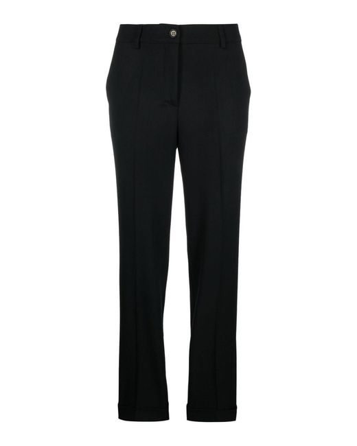 P.A.R.O.S.H. Black Slim-Fit Tailored Trousers