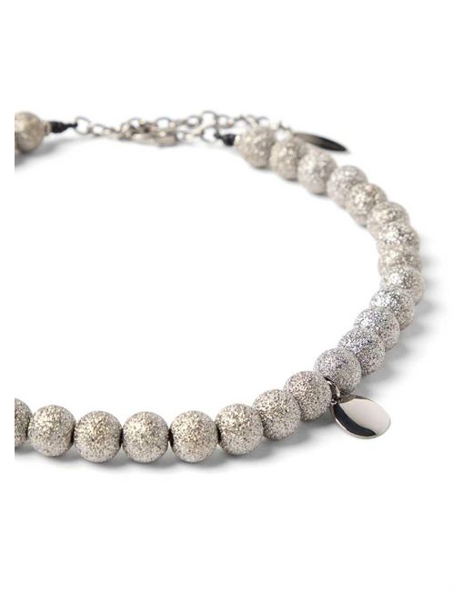 Brunello Cucinelli Metallic Choker With Beads