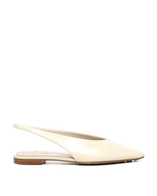 Bottega Veneta Natural Sofia Slingback Ballet Pumps